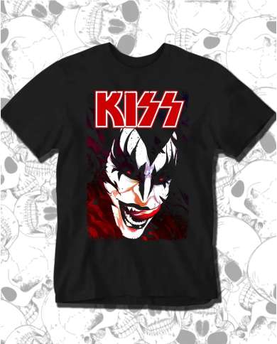 Camiseta Estampada Kiss Face Simmons 🤟 Calidad Premium