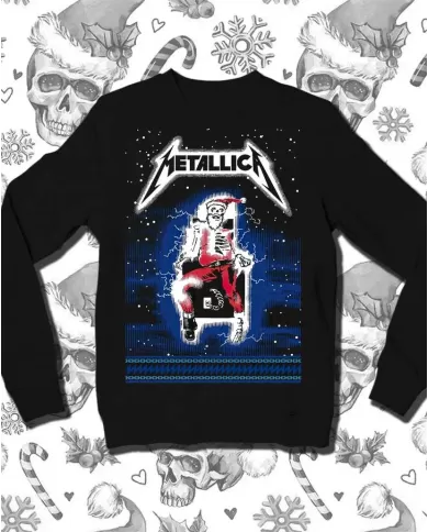 Camiseta Estampada Navidad Metallica 🤟 Calidad Premium