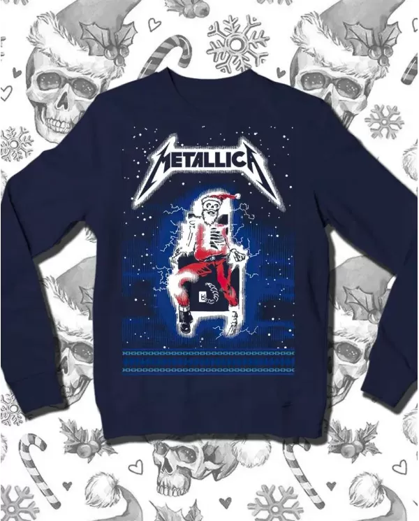 Camiseta Estampada Navidad Metallica 🤟 Calidad Premium