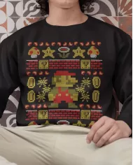 Camiseta Estampada Navidad Mario Bross 🤟 Calidad Premium