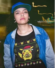 Camiseta Estampada Navidad Pokemon Pikachu 🤟 Calidad Premium