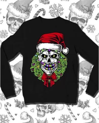 Camiseta Estampada Navidad Skull 🤟 Calidad Premium