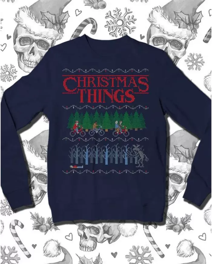 Camiseta Estampada Navidad Stranger Things Bicycle 🤟 Calidad Premium