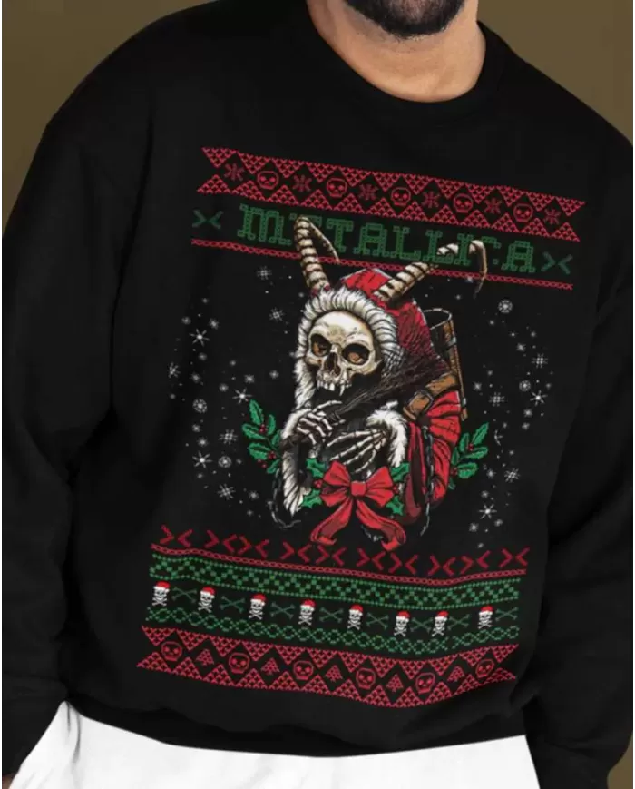 Camiseta Estampada Navidad Metallica 🤟 Calidad Premium