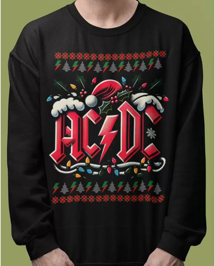 Camiseta Estampada Navidad ACDC 🤟 Calidad Premium
