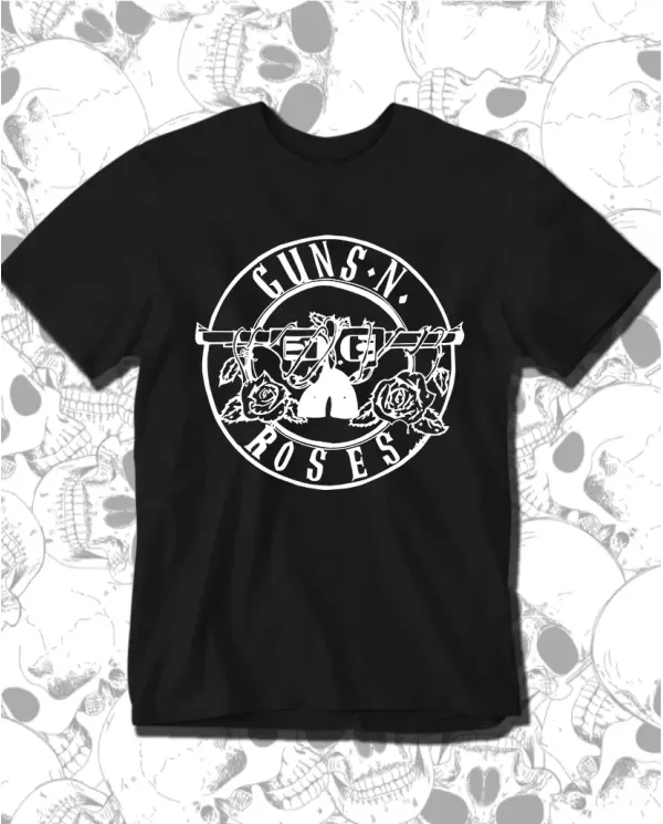 Camiseta Estampada Guns And Roses Logo 🤟 Calidad Premium