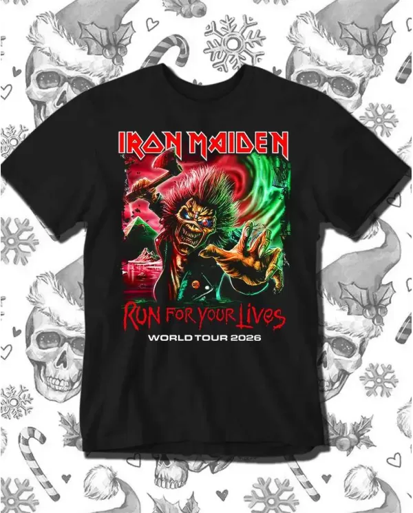Iron Maiden run for your lives Red and Green Pecho Espalda