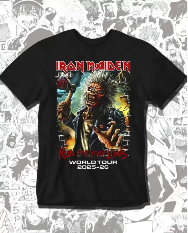 Camiseta Estampada Iron Maiden Run for your lives poster 🤟 Calidad Premium