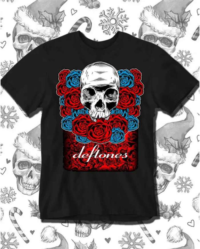 Camiseta Estampada Deftones Skull Colors 🤟 Calidad Premium