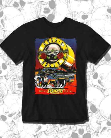 Camiseta Estampada Guns And Roses Detroit 16 🤟 Calidad Premium