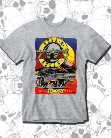 Camiseta Estampada Guns And Roses Detroit 16 🤟 Calidad Premium