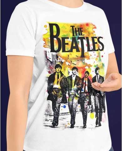 Camiseta Estampada The beatles Colors 🤟 Calidad Premium