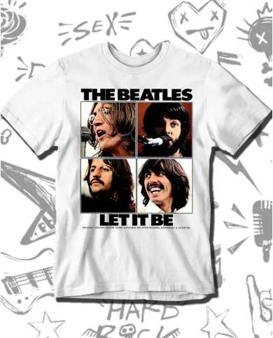 Camiseta Estampada The Beatles Let it be 🤟 Calidad Premium