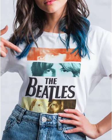 Camiseta Estampada The Beatles Eyes 🤟 Calidad Premium