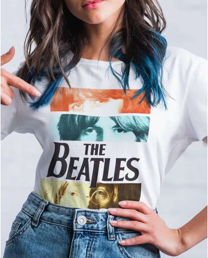 Camiseta Estampada The Beatles Eyes 🤟 Calidad Premium