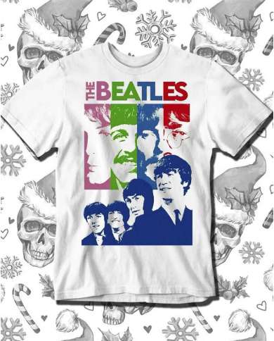 Camiseta Estampada The Beatles Color 🤟 Calidad Premium