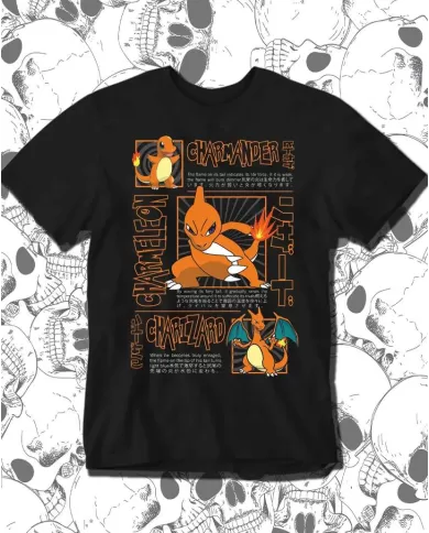 Camiseta Estampada Pokemon Charmander 🎮 Calidad Premium