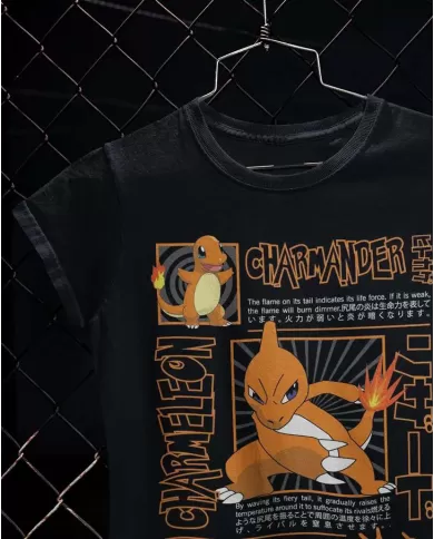 Camiseta Estampada Pokemon Charmander 🎮 Calidad Premium