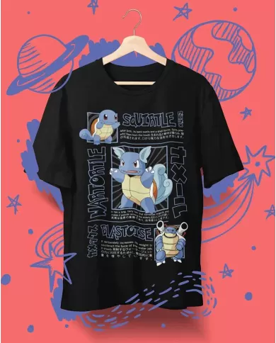 Camiseta Estampada Pokemon Squirtle 🎮 Calidad Premium
