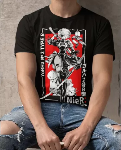 Camiseta Estampada Nier Automata 🎮 Calidad Premium