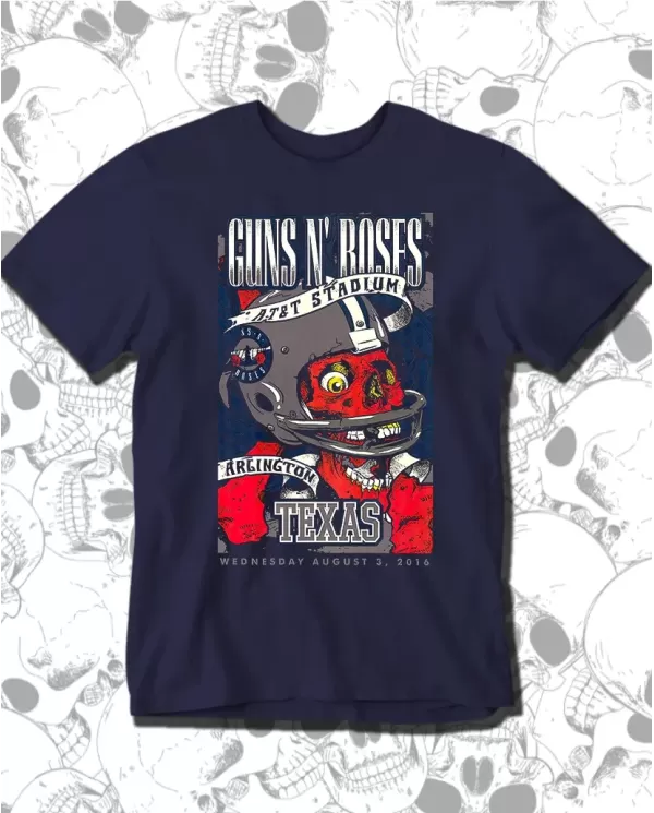 Camiseta Estampada Guns And Roses Texas 🤟 Calidad Premium