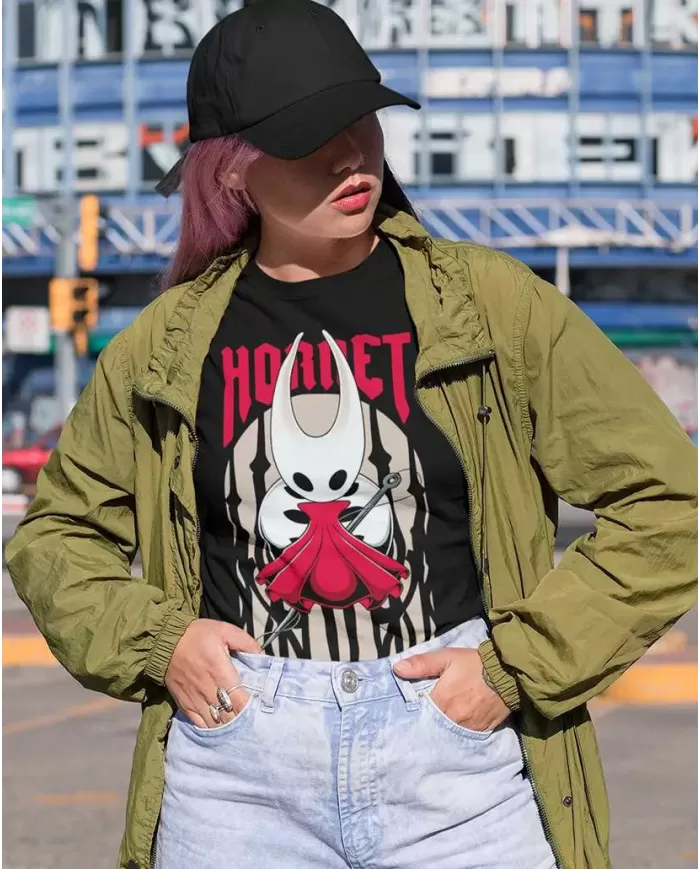 Camiseta Estampada Hollow Knigth Silksong Hornet 🎮 Calidad Premium