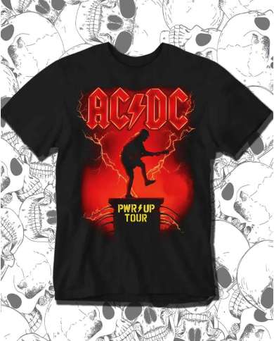 Camiseta Estampada ACDC Power Up Tour 2026 🎮 Calidad Premium