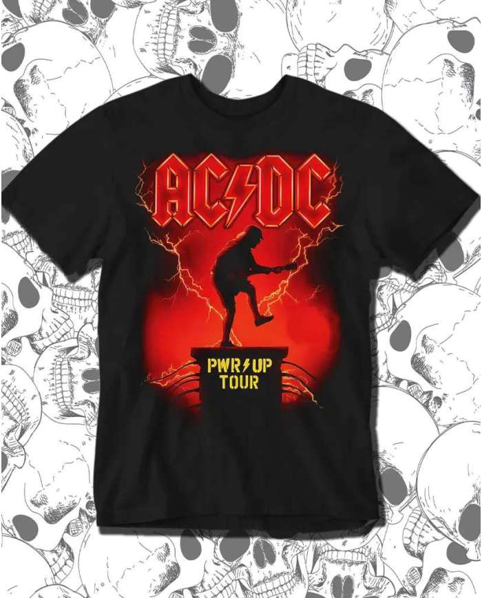 Camiseta Estampada ACDC Power Up Tour 2026 🎮 Calidad Premium