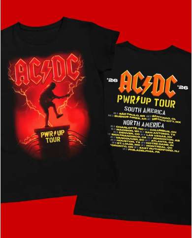 Camiseta Estampada ACDC Power Up Tour 2026 🎮 Calidad Premium