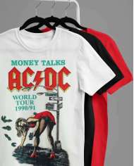 Camiseta Estampada ACDC Money Talks 🤟 Calidad Premium