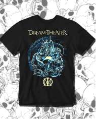 Camiseta Estampada Dream Theater Blue Skull 🎸 Calidad Premium