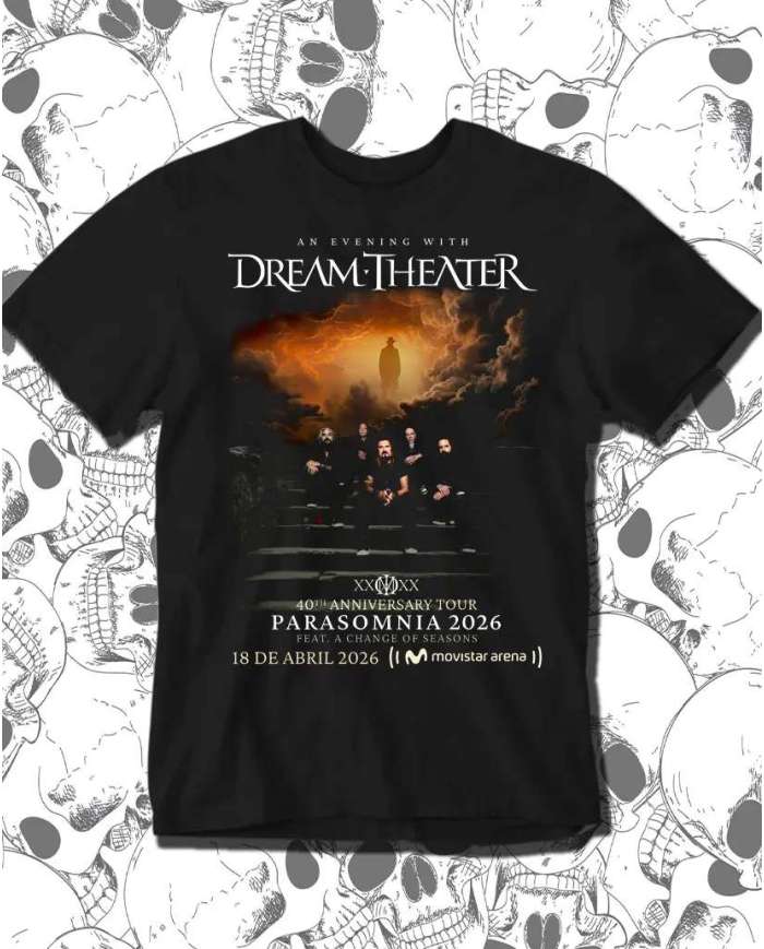 Camiseta Estampada Dream Theater Conciero Colombia 2026 🎸 Calidad Premium