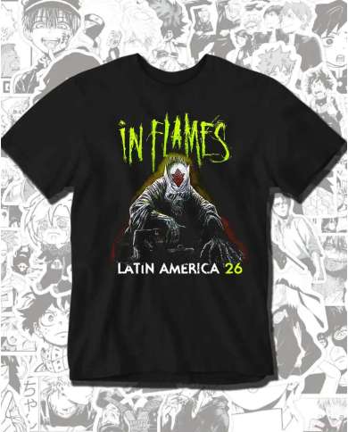 Camiseta Estampada In Flames Latin America 26 🎸 Calidad Premium
