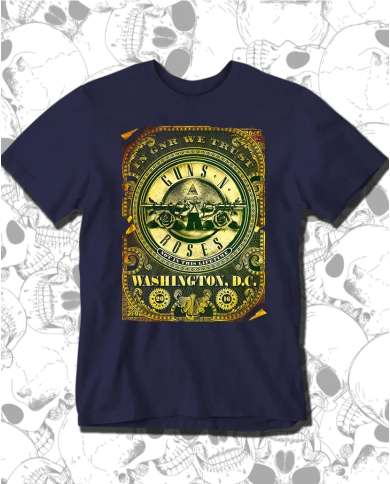 Camiseta Estampada Guns And Roses Washington D.C 🤟 Calidad Premium