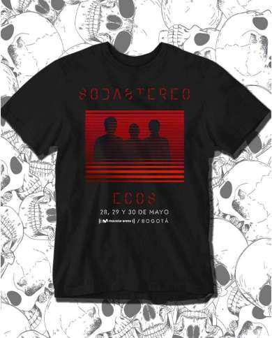 Camiseta Estampada Soda Stereo Ecos Rojo 🤟 Calidad Premium