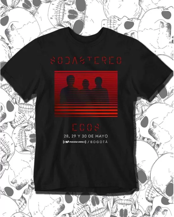 Camiseta Estampada Soda Stereo Ecos Rojo 🤟 Calidad Premium