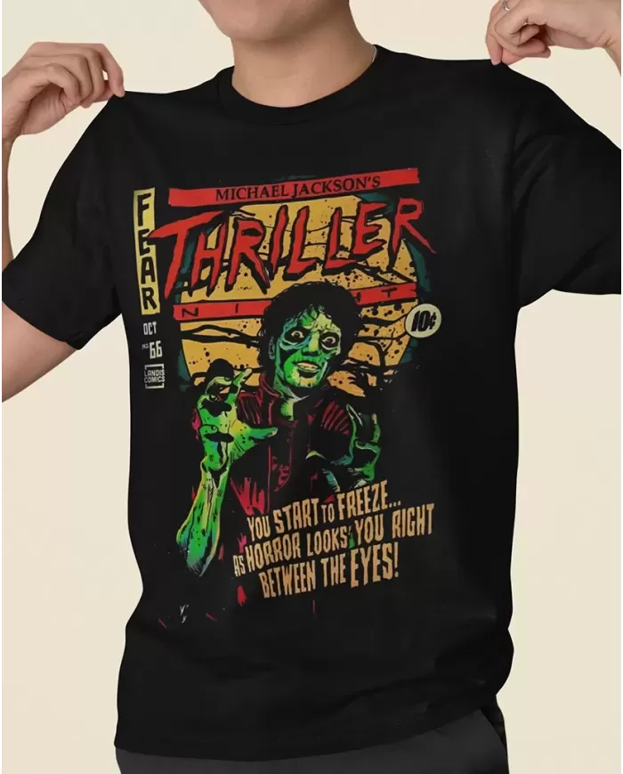Camiseta Estampada Michael Jackson Comic 🎸 Calidad Premium