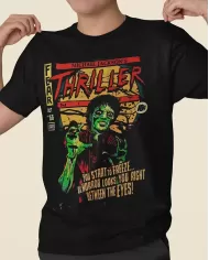 Camiseta Estampada Michael Jackson Comic 🎸 Calidad Premium