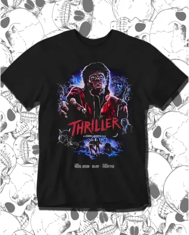 Camiseta Estampada Michael Jackson Thriller 🎸 Calidad Premium