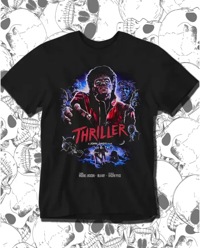 Camiseta Estampada Michael Jackson Thriller 🎸 Calidad Premium