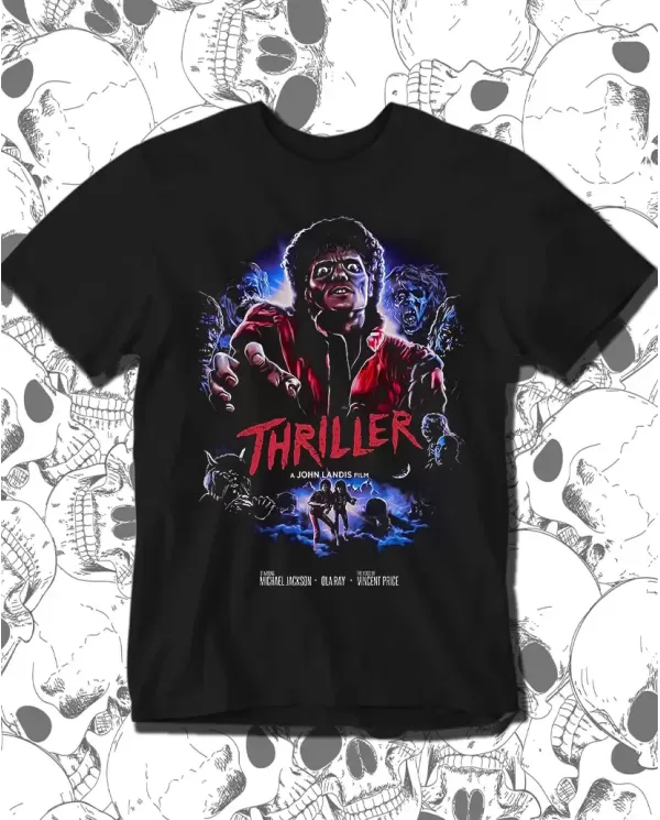 Camiseta Estampada Michael Jackson Thriller 🎸 Calidad Premium