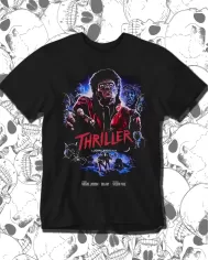 Camiseta Estampada Michael Jackson Thriller 🎸 Calidad Premium
