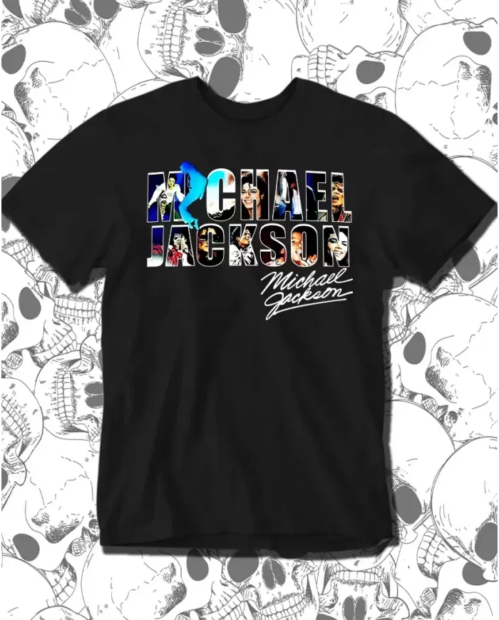 Camiseta Estampada Michael Jackson Firma 🎸 Calidad Premium