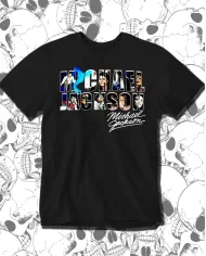 Camiseta Estampada Michael Jackson Firma 🎸 Calidad Premium