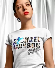 Camiseta Estampada Michael Jackson Firma 🎸 Calidad Premium