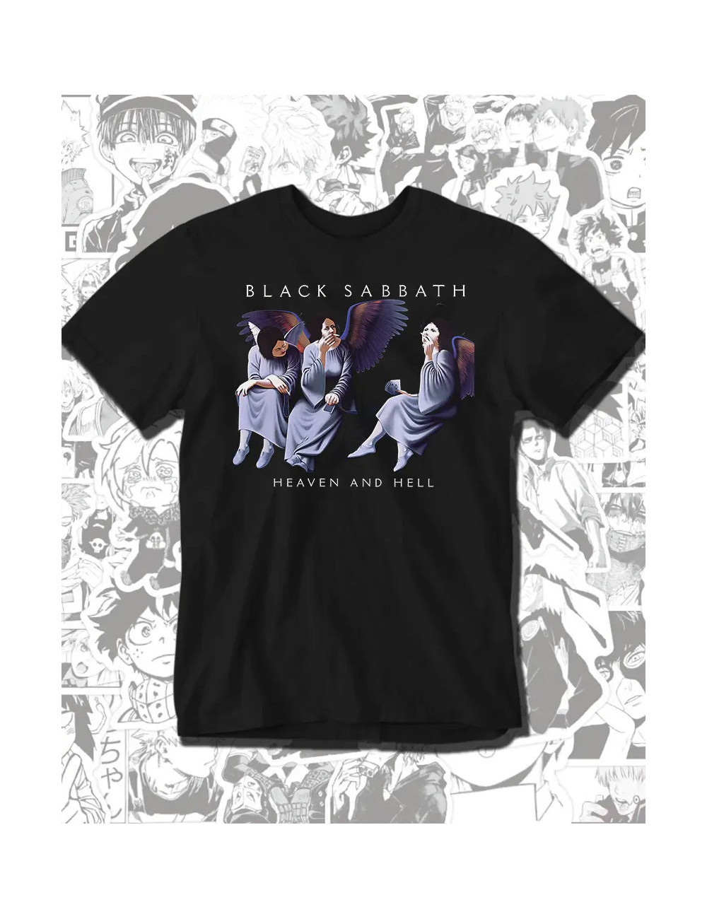 S PROMO  Black Sabbath Heaven And Hell Camiseta Negra Hombre S
