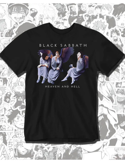 S PROMO  Black Sabbath Heaven And Hell Camiseta Negra Hombre S