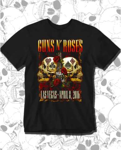 Camiseta Estampada Guns And Roses Las Vegas 16 🤟 Calidad Premium