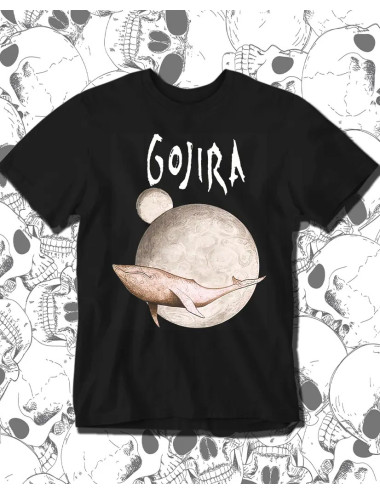 S PROMO  Gojira Ballena Camiseta Negra Hombre S