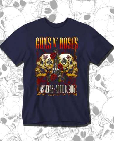 Camiseta Estampada Guns And Roses Las Vegas 16 🤟 Calidad Premium